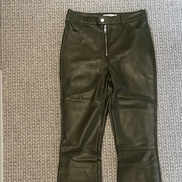 Avec Les Filles Faux Leather Kick-Flare Pants - Picture 4 of 5
